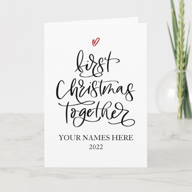 First Christmas Together Greetings Card (Front)