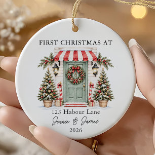 First Christmas Together in New Home Ceramic Ornament