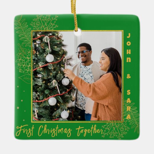 First Christmas Together Photo Ornament
