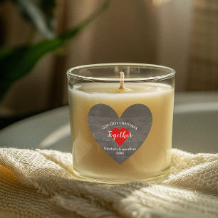 First Christmas Together Rustic Wood Scented Candle