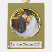 First Christmas Together Wedding Bride Groom