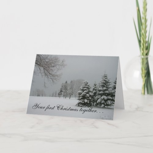 First Christmas together_Winter Landscape Holiday Card