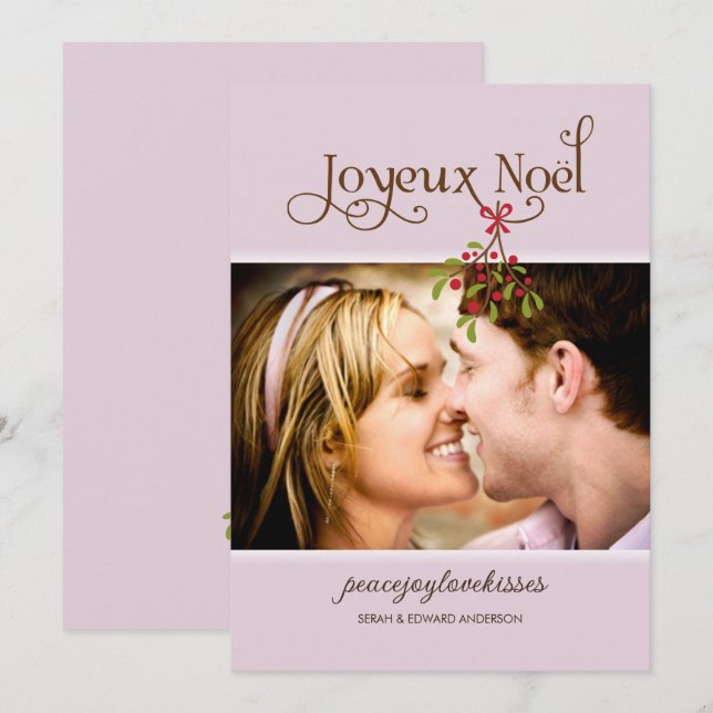 First Christmas Under the Mistletoe Holiday Photo (Front/Back)