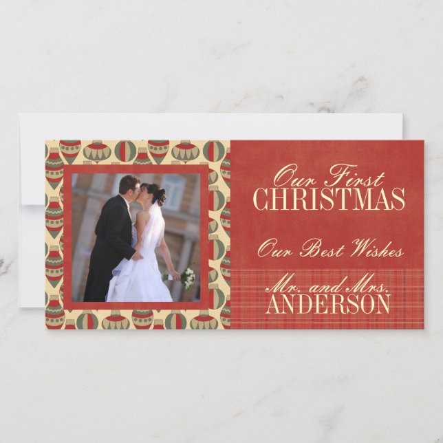 First Christmas Wedding Photo Cards (Front)