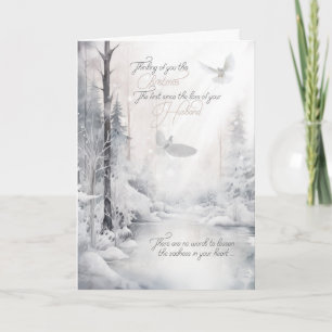 First Christmas without your Husband Sentimental Holiday Card