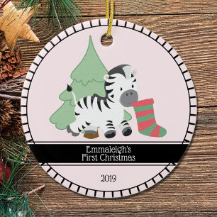 First Christmas « Zebra Ceramic Ornament