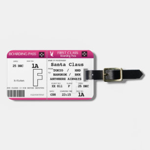 First Class Boarding Pass Luggage Tag