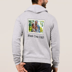 FIRST CLASS DAD Best Dad custom horizontal photo Hoodie