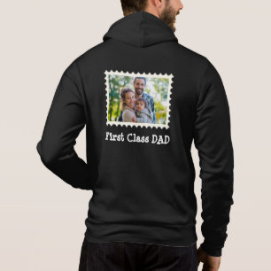 FIRST CLASS DAD Best Dad custom horizontal photo Hoodie