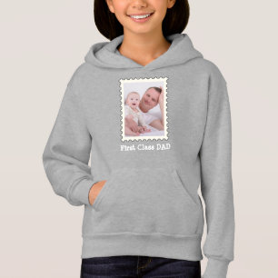 First Class Dad Best Dad Ever Custom Photo Hoodie