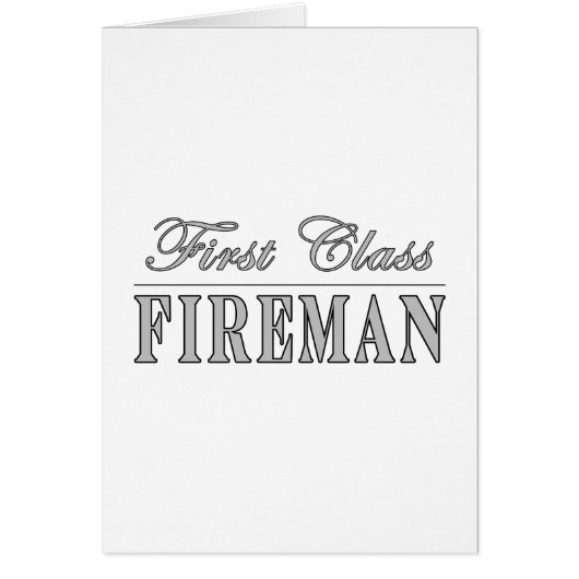 First Class Fireman Cards (Front)
