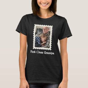 First Class Grandpa Best Grandpa Ever custom photo T-Shirt