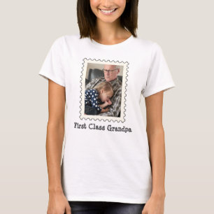 First Class Grandpa Best Grandpa Ever custom photo T-Shirt