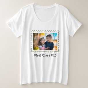 FIRST CLASS KID Best Kid custom horizontal photo Plus Size T-Shirt