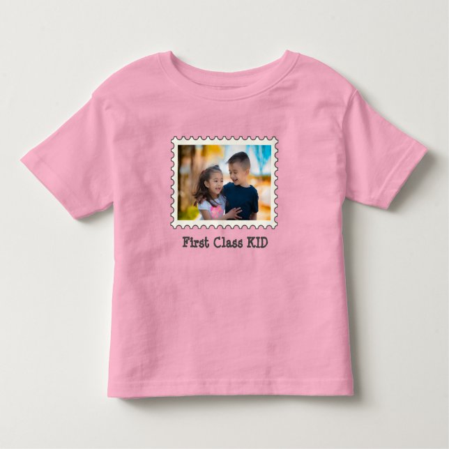 FIRST CLASS KID Best Kid custom horizontal photo Toddler T-shirt (Front)