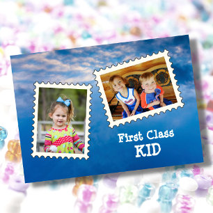 First Class KID Best KID Ever 3 custom photo Card