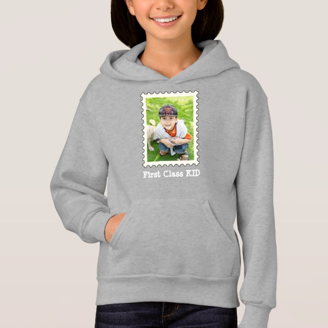 FIRST CLASS KID Best Kid Ever custom photo Hoodie (Front)