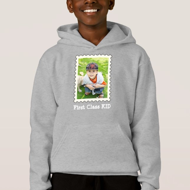 FIRST CLASS KID Best Kid Ever custom photo Hoodie (Front)