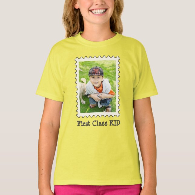 FIRST CLASS KID Best Kid Ever custom photo T-Shirt (Front)