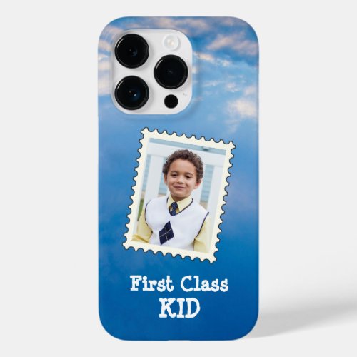 First Class KID Best KID Ever Postage Stamp Photo Case_Mate iPhone 14 Pro Case