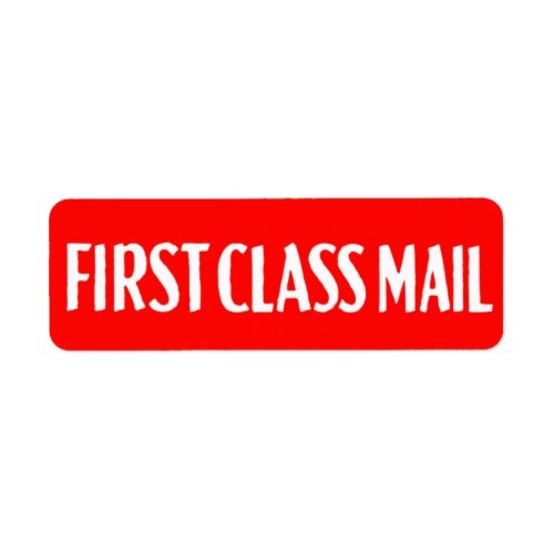First Class Mail Label