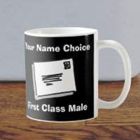 First Class Male with Personalised Name Coffee Mug