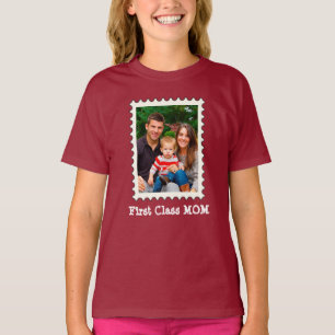 FIRST CLASS MOM Best Mom Ever custom mother photo  T-Shirt
