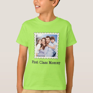 First Class Mommy Best Mom custom square photo T-Shirt