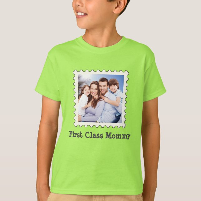 First Class Mommy Best Mom custom square photo T-Shirt (Front)