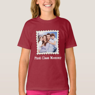 First Class Mommy Best Mom custom square photo  T-Shirt