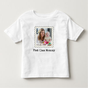 First Class Mommy Best Mom custom square photo Toddler T-shirt