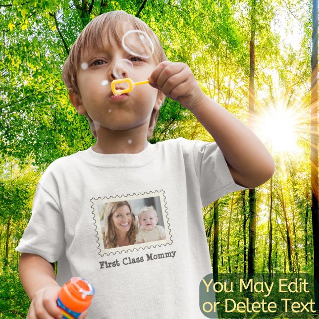 First Class Mommy Best Mom Ever Custom Photo Text Toddler T-shirt (Creator Uploaded)