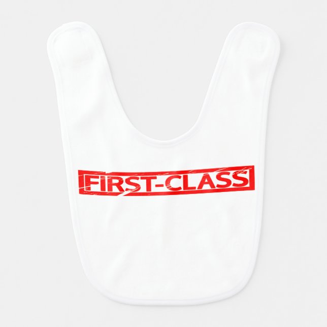 First-class Stamp Baby Bib (Front)