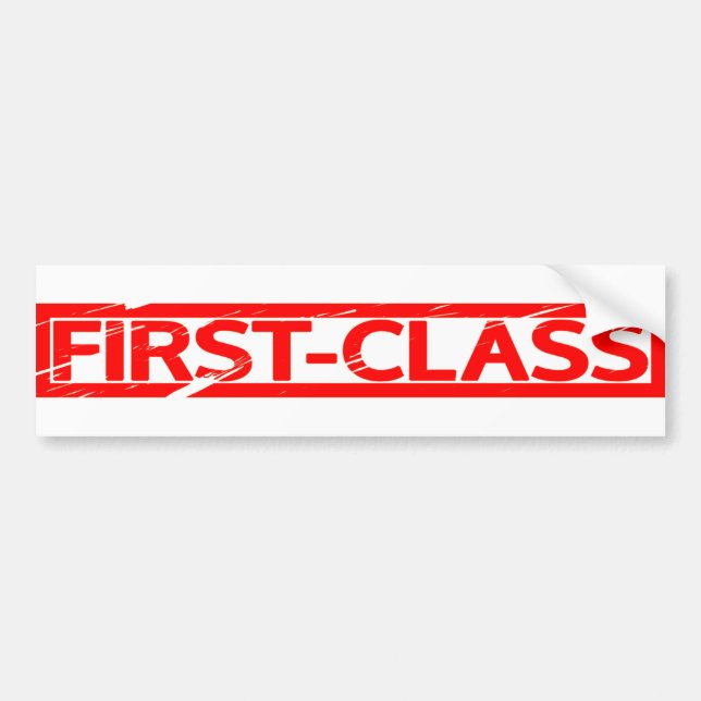 First-class Stamp Bumper Sticker (Front)