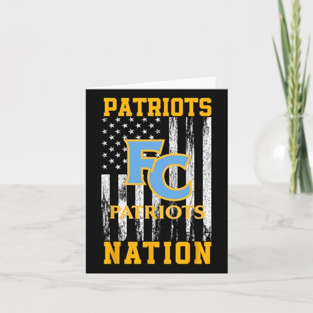 First Colonial Patriots Logo Nation Hs  Card (Front)