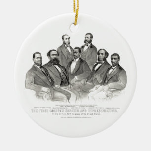 First Colored Senator and Representatives Ceramic Ornament