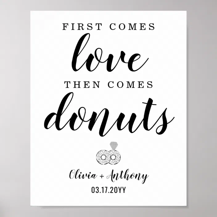 Wedding Donut Sign All You Need Is Love Sign Wedding Love and Donuts Sign First Comes Love Then Comes Donuts Pink,Blush,Instant Download