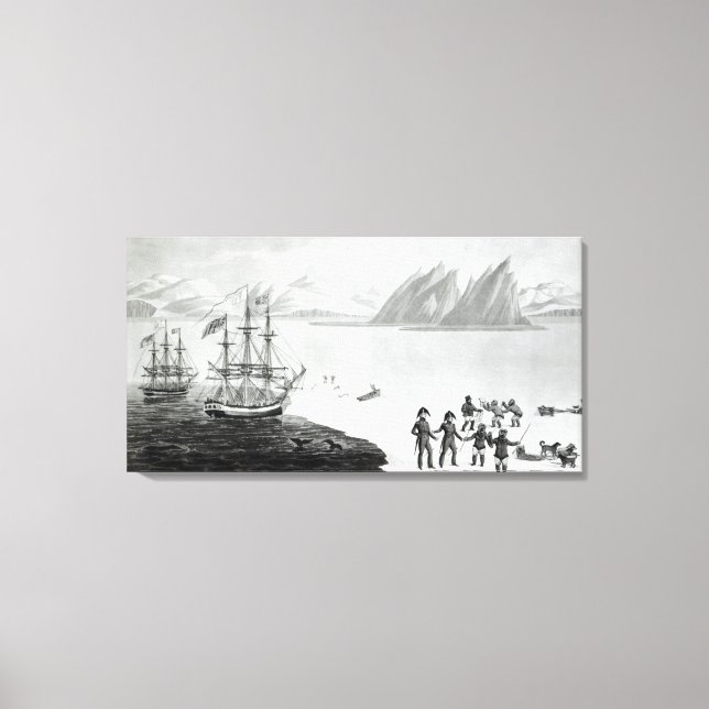 First communication with the natives of Prince Canvas Print (Front)