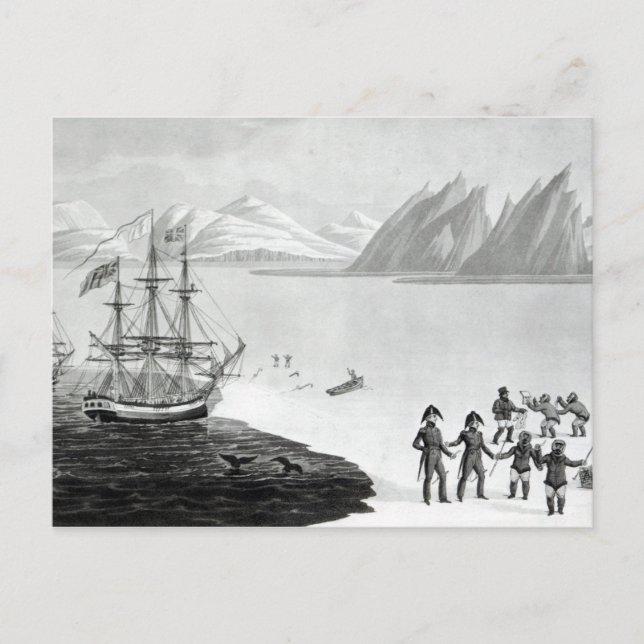 First communication with the natives of Prince Postcard (Front)