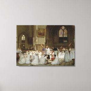 First Communion, 1867 Canvas Print