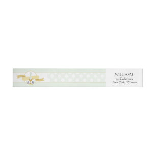 First Communion Address Label - Mint & Gold