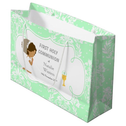 First Communion African American Thank You Large Gift Bag