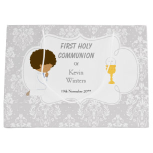 First Communion African American Thank You Large Gift Bag