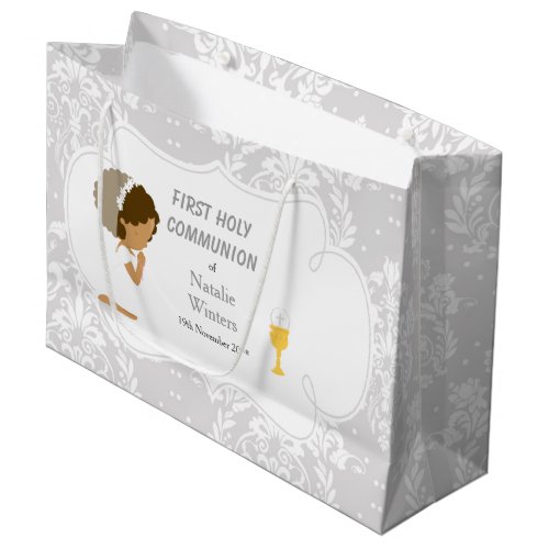 First Communion African American Thank You Large Gift Bag