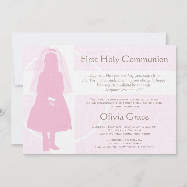 First Communion and Announcement - Girl (Front)
