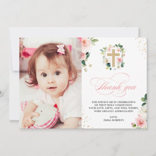 First Communion Baptism Religious Blush Pink Gold