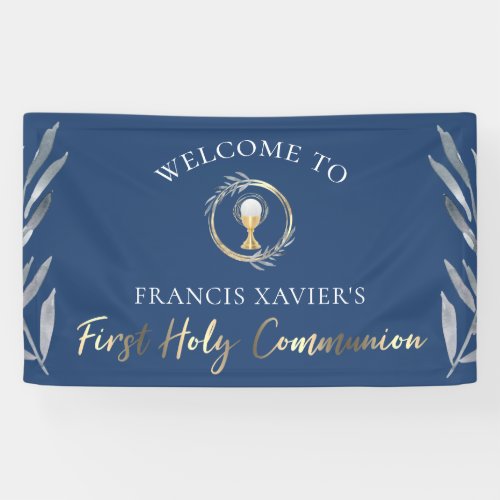 First Communion blue  Banner