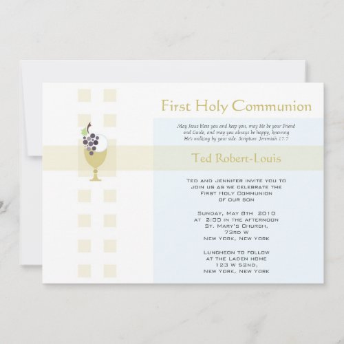 First Communion - Boy Announcements