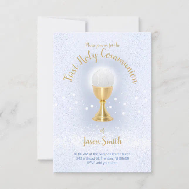 First Communion Catholic Invitation | Zazzle