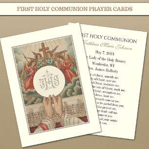 First Communion Catholic Remembrance Holy Card